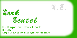 mark beutel business card